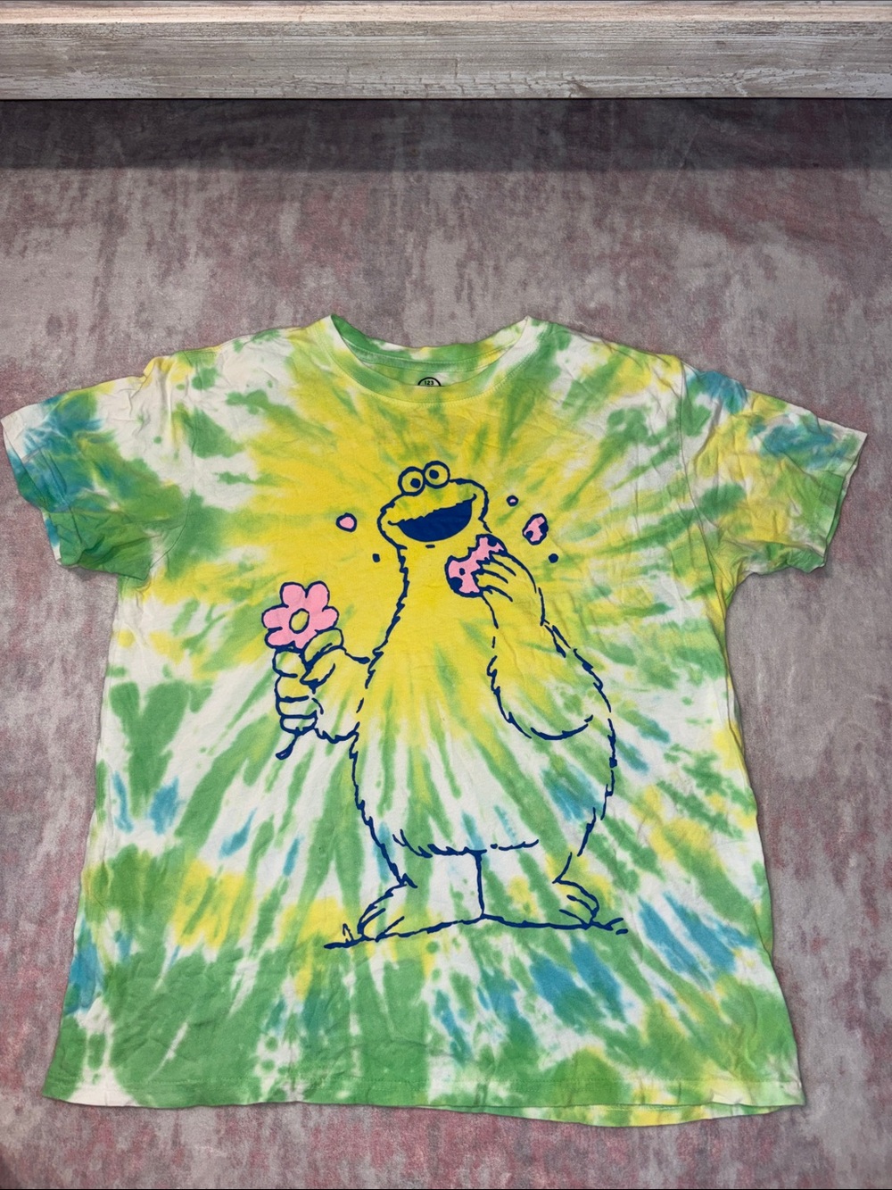 Tie-Dye Cookie Monster Graphic Tee
